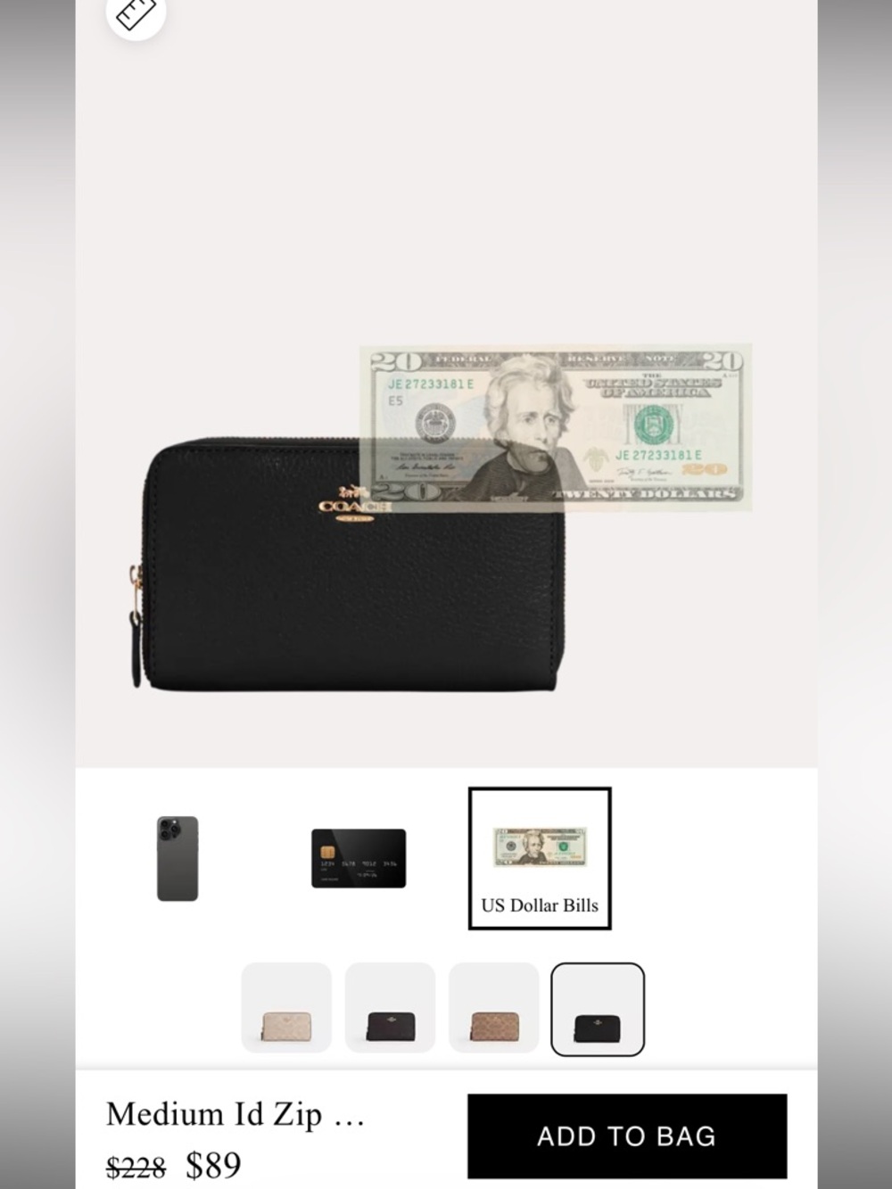 Coach Medium Id Zip Wallet - Picture 13 of 14